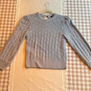 J. Crew Light Gray Cable Knit Sweater